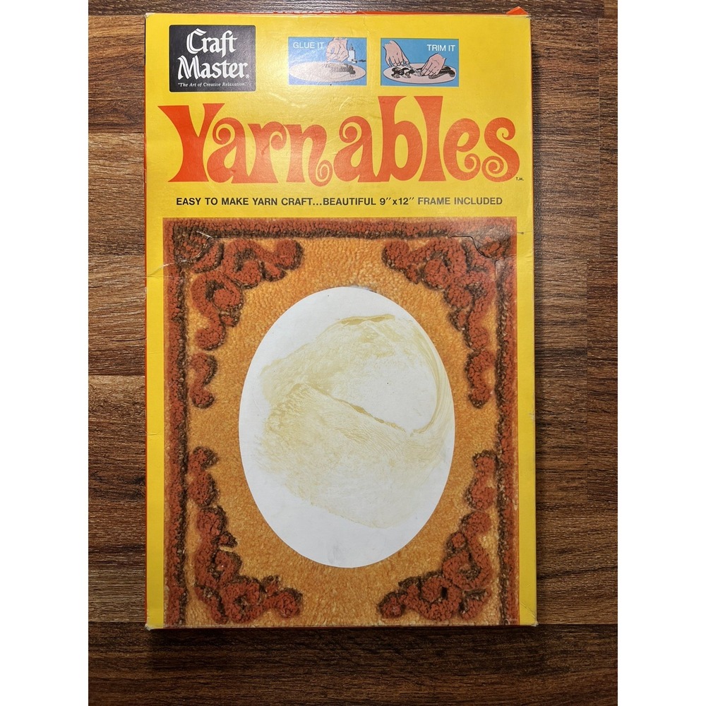 Vtg 1970 Craft Masters Yarnables 41312 DAPPER DAN Wall Art 9x12 Frame UNFINISHED